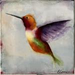 Hummingbird 2 Original acrylic on canvas Size 10" x 10" Price $150.